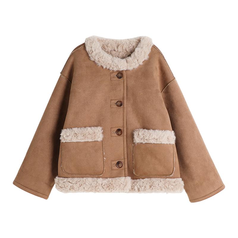 Veste Peau Lainée Courte Beige  Femme | Blousons, Vestes & Manteaux Blousons, Vestes & Manteaux Beige