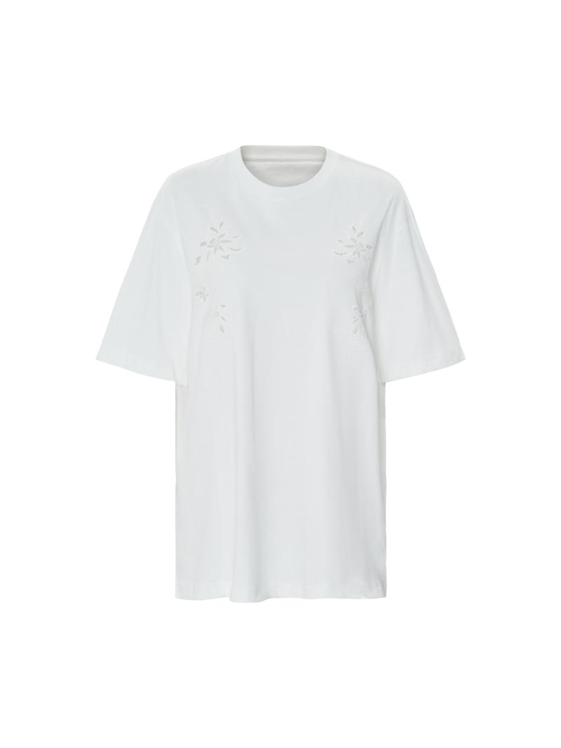 Tee-Shirt Orné De Fleurs  Homme | T-Shirts & Polos Homme Ecru